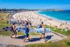 Bondi Beach ved Sydney er Australiens mest brømte strand og populær blandt surfere. Foto: Getty Images