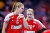 Mette Tranborg og Stine Jørgensen (bagest) var to af de bedste danskere ved EM. Foto: Jens Dresling/Polfoto