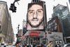 Store plakater hænger rundt i USA, her i New York, af Colin Kaepernick i forbindelse med Nikes nye kampagne. Foto: Angela Weiss/AFP