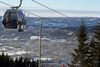 Gondolen bringer på ni minutter gæsten til Mosetertoppen, der er det centrale sted på Hafjell. Herfra udgår alpine pister af alle kategorier. Foto: Leif Laursen