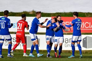 Lyngby konsoliderede sin andenplads med en vigtig 3-1-sejr over Fredericia, mens Hvidovre slog Helsingør 2-1.