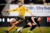 Superligafodbold på Horsens stadion: AC Horsens - Brøndby. AC Horsens Kasper Junker og Brøndbys Josip Radosevic.