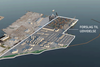 Aarhus Havn har planer om at udvide havnearealerne med 100 hektarer – svarende til 140 fodboldbaner. Illustration: Agnete Holk Lauridsen