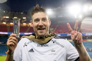 Nicklas Bendtner blev topscorer for mestrene Rosenborg BK i 2017. Foto: NTB/Ritzau Scanpix/Fredrik Hagen