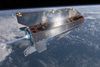 Omtrent sådan har det set ud, når GOCE har svævet over landjorden og målt tyngdefeltet. Nu er satellitten på vej ned gennem atmosfæren.