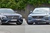 Mercedes-Benz E 350 d og Volvo S90 DS AWD Inscription. Fotos: Christian Schacht