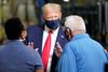 Donald Trump mener, at "deep state" måske er årsag til, at det går langsomt med en vaccine. Her ses han på en vaskemaskinefabrik i Ohio tidligere i august. Arkivfoto: Joshua Robert/Reuters.
