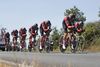 BMC RAcing Team blev vinder af mandagens holdtidskørsel. Foto: Christophe Ena/AP