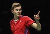 Viktor Axelsen under VM-turneringen i Nanjing i Kina. Foto: Mark Schiefelbein/AP