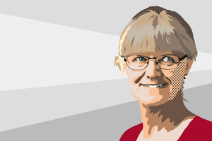 Nina Smith, bestyrelsesformand i Foreningen Nykredit. Illustration: Anders Vester Thykier.