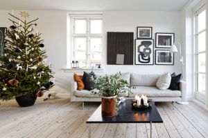 Der er intet julerødt, glimmer eller glitter i familien Anderssons hus i Helsingør – men til gengæld en hel del naturfarver og naturmaterialer. Her harmonerer enkel julepynt med danske design og moderne kunst, som Stina Andersson har en udpræget svaghed for.