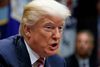 Hvis atomknap er størst - donald Trumps eller Kim Jong-Uns? Det morer internettet sig over. Arkivfoto: Evan Vucci/AP