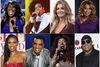 Blandt de mest prominente navne er Stevie Wonder, Faith Hill og Chaka Khan. Fotocollage: AP