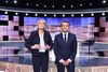 Billede fra debatten mellem Marine Le Pen, "Front National", og Emmanuel Macron , "En marche", den 3. maj 2017. Foto: Chamussy/Pool/Bestimage Illustrations