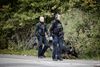 Politiet var massivt tilstede i Albertslund, da drabsdømte Peter Madsen forsøgte at flygte fra Herstedvester Fængsel i Albertslund.