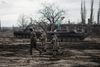 Ukrainske soldater nær den østukrainske by Debaltseve.