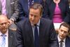 David Cameron under mandagens debat i det britiske parlament, hvor premierministeren blev sat under hårdt pres for sin rolle i Panama-sagen.