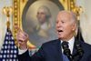FILE PHOTO: U.S. President Joe Biden gestures as he delivers remarks at the White House in Washington, U.S., February 8, 2024. REUTERS/Kevin Lamarque/File Photo