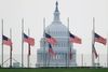 WASHINGTON, DC - AUGUST 05: The American flag flies at half staff over the U.S. Capitol in memory of those killed in the recent mass shootings in El Paso, Texas and Dayton, Ohio August 5, 2019 in Washington, DC. Two gunmen killed 29 people and wounded dozens of others in two separate shootings within a 24 hour period over the weekend. Win McNamee/Getty Images/AFP == FOR NEWSPAPERS, INTERNET, TELCOS & TELEVISION USE ONLY ==