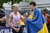 Jacob Sommer Simonsen med VM-vinderen Andreas Almgren. Foto: Sparta Atletik & Løb