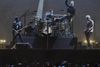 U2 er på turné med sangene fra det 30 år gamle "The Joshua Tree". Fra venstre ses The Edge, Larry Mullen Jr, Bono og Adam Clayton. Foto: Chris Urso, AP