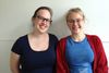 SF-folketingskandidat Laila Lauridsen (tv) og Astrid Aller (th), nyvalgt formand for SFU Aarhus.