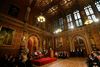 Pomp og pragt er der masser af i Westminster Palace – som her under den irske præsident Michael D. Higgins’ besøg i denne uge. Men der hersker også en sex- og drukkultur blandt nogle af de folkevalgte, som udnytter deres magt over unge kollegaer og medarbejdere, viser en undersøgelse. Foto: Lefteris Pitarakis/AP