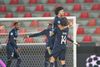 FC Midtjylland fejrer sejren i Champions League playoff kvalifikationskampen imod Slavia Prag. Foto: Henning Bagger/Ritzau Scanpix