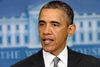 Barack Obama i Det Hvide Hus under sin anden tale om bombeeksplosionerne i Boston.