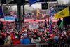 Supporters listen as US President Donald Trump speaks on The Ellipse outside of the White House January 6, 2021, in Washington, DC. - Demonstrators across Washington are protesting the 2020 presidential election Electoral Vote Certification by the US Congress. (Photo by MANDEL NGAN / AFP)