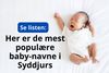 Der er enighed omkring flere babynavne i Nord- og Syddjurs Kommune, når det kommer nyfødte. Særligt et navn skiller sig dog ud. Illustration Christina S. Johansen