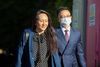 Huaweis finanschef, Meng Wanzhou, ses her på vej i retten i Vancouver. Foto: Tae Hoon Kim/Ritzau Scanpix