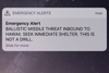 Sådan så den automatiske pop-up besked ud på alle tilsluttede mobiltelefoner på Hawaii. Foto: Skærmdump