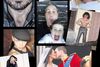 Sådan ser vi ud – lige her og nu. Hele selfiens eksistensberettigelse er at formidle nuet til de venner, der ikke er nærværende, men nuværende, ikke er til stede, men er til tide. Artiklens skribent har taget selfien øverst i midten. Billedcollage: Anne-Louise Møller