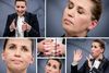 Statsminister Mette Frederiksen forklarede onsdag på et pressemøde i Statsministeriet, at hun videregav sine aflagte telefoner til medarbejdere internt i Statsministeriet. Collage: Lotte Overgaard