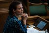 Lotte Rod (R) under folketingets åbningsdebat i Folketingssalen på Christiansborg, dagen efter, at Morten Østergaard trak sig som politisk leder. Foto: Emil Helms/Ritzau Scanpix