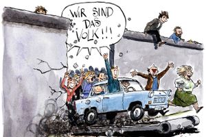 Sejren til Enhedslisten ved kommunalvalget skal læses ud fra samtidens København og har intet at gøre med anklager om vanvidskommunisme, som det har lydt fra den konservative fløj. Og det ville klæde de unge konservative meningsdanner at bevæge sig videre fra Murens fald, mener Frederik W. Kronborg.  Arkivtegning: Rasmus Sand Høyer