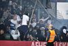 Kaos og aggressioner blandt FC Københavns tilhængere i søndagens Superligakamp på Brøndby Stadion. Foto: Jens Dresling/Polfoto