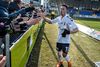 AGF's Tobias Sana fejrer sit hattrick efter kampen mod Hobro IK. Foto: Henning Bagger/Ritzau Scanpix
