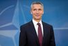 Jens Stoltenberg onsdag på sin første arbejdsdag i Nato-hovedkvarteret i Bruxelles. Foto: Virginia Mayo/AP