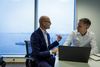 Kapitalfonden Blackstones danske afdeling tager navneforandring til Kereby. Interview med de to topchefer i Kereby, CEO Lars Pærregaard og COO Kenneth Ohlendorff (med briller). Foto: Mads Nissen