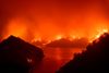 Flammer omgiver søen Berryessa i Napa i Californien. Foto: Josh Edelson/AFP