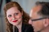 Kristendemokraternes Isabella Arendt trådte mandag ind for Stig Grenov som landsformand i valgkampen. Hun håber på at kunne løfte partiet og sende det over spærregrænsen og ind i Folketinget for første gang siden 2005. Foto: Martin Sylvest/Ritzau Scanpix
