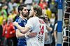 I 2011 mødtes Frankrig og Danmark i et brag af en VM-finale, som franskmændene vandt. Turneringens to bedste spillere, Nicola Karabatic og Mikkel Hansen, er fortsat stjernerne på deres respektive hold. Foto: Lars Krabbe