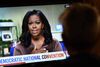 Tidligere førstedame Michelle Obama leverede sønderlemmende kritik af Donald Trump på førstedagen ved det virtuelle, demokratiske konvent. Foto: Chris Delmas / AFP