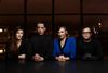 Her ses fire af Nattevagtens værter fra Radio24syv: Ayse Dudu Tepe, Keith Thomas Lohse, Caroline Sascha Cogez og Ulrik Crone. Foto: Klaus Vedfeldt/PR/Radio4