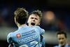 Marvin Pourie jubler, efter at Randers har scoret mod Horsens. Foto: Ernst van Norde/Polfoto