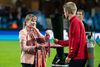 1. juli delte Joy Mogensen medaljer ud efter herrernes pokalfinale. Tirsdag er hun selv blevet tildelt en næse for blandt andet sin håndtering af Superligaen. Foto: Claus Fisker/Ritzau Scanpix)