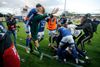Superligafodbold på Lyngby stadion: Lyngby - Hobro. Lyngby jubel.